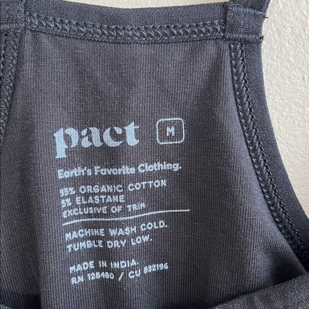 Pact Organic Cotton Cool Stretch Lounge Black Racerback Jumpsuit size medium - Picture 8 of 16